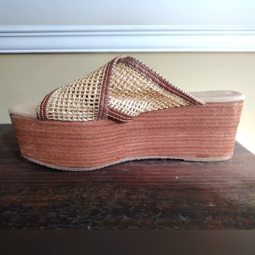 Kaanas Formentera Open Weave Platform Sandals Size 9 - Picture 4 of 7